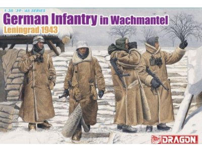 1:35 Dragon 6518 German Infantry in Greatcoats &ndash; Leningrad 1943 &ndash; 4 Figures - Drg6518 1 - DRG6518