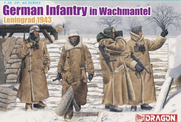 1:35 Dragon 6518 German Infantry in Greatcoats &ndash; Leningrad 1943 &ndash; 4 Figures - Drg6518 1 - DRG6518
