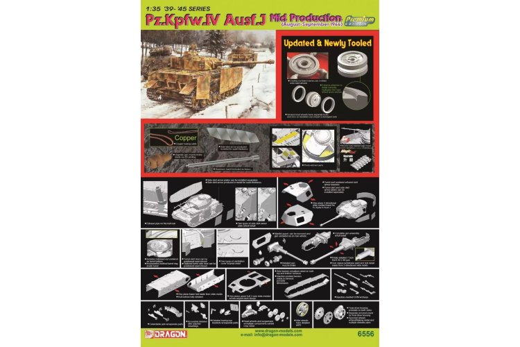 1:35 Dragon 6556 Pz.Kpfw. IV Ausf. J Mid Production - Aug/Sept1944 - Premium Edition 2024 - Drg6556 2 - DRG6556