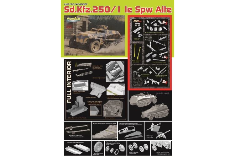1:35 Dragon 6557 Sd.Kfz. 250/1 - le Spw Alte - Militair Voertuig - Drg6557 1 - DRG6557