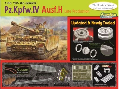 1:35 Dragon 6566 Pz.Kpfw.IV Ausf.H Tank - Late Production - Drg6566b - DRG6566