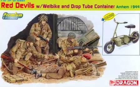 1:35 Dragon 6585 Red Devils w/Welbike and Drop Tube Container - Arnhem 1944 - Drg6585 1 - DRG6585