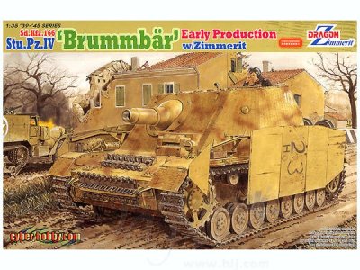 1:35 Dragon 6596 Sd.Kfz.166 Sturmpanzer IV Brummb&auml;r Early Production met Zimmerit WWII - Duits Aanvalsgeschut - Drg6596 1 - DRG6596