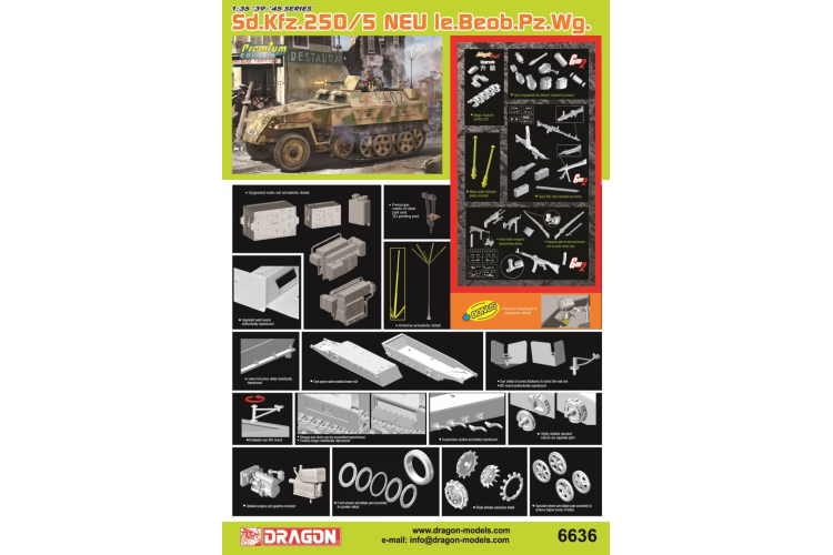 1:35 Dragon 6636 Sd.Kfz. 250/5 NEU - le Beob.Pz.Wg. - Drg6636 - DRG6636