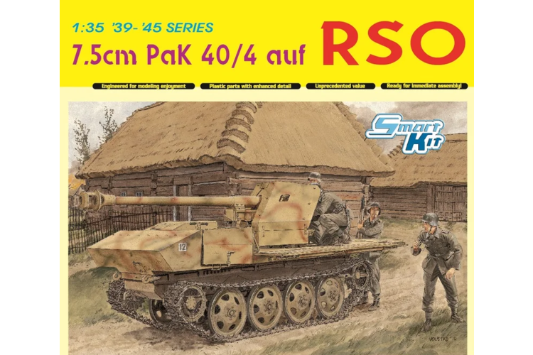 1:35 Dragon 6640  7,5cm PaK 40/4 op Steyr RSO met bemanning in winteruniform - Militair Voertuig - Drg6640 1 - DRG6640