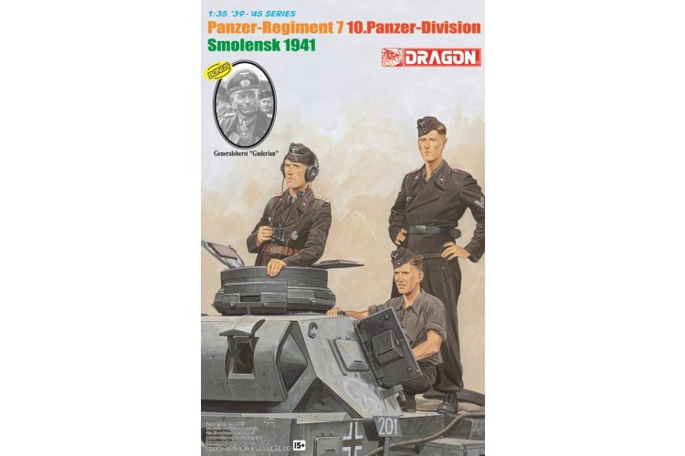 1:35 Dragon 6655 Panzer-Regiment 7, 10. Panzer-Division - Smolensk 1941 met Heinz Guderian - 3 Figuren - Drg6655 1 - DRG6655