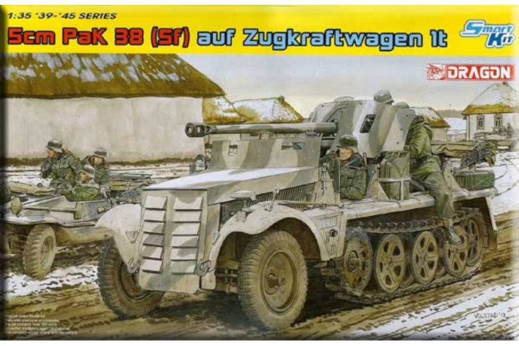 1:35 Dragon 6719 5cm PaK 38 (Sf) - auf Zugkraftwagen 1t - Drg6719 1 - DRG6719
