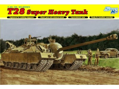 1:35 Dragon 6750 T28 Super Heavy Tank WWII - Amerikaanse Superzware Tank - Drg6750 1 - DRG6750