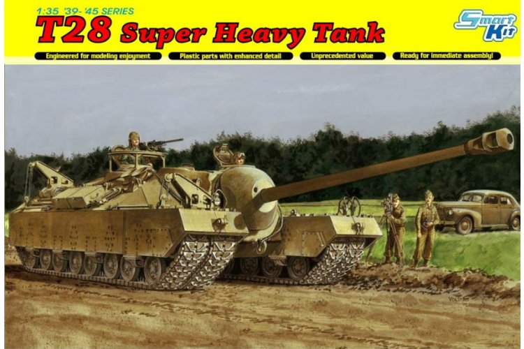 1:35 Dragon 6750 T28 Super Heavy Tank WWII - Amerikaanse Superzware Tank - Drg6750 1 - DRG6750