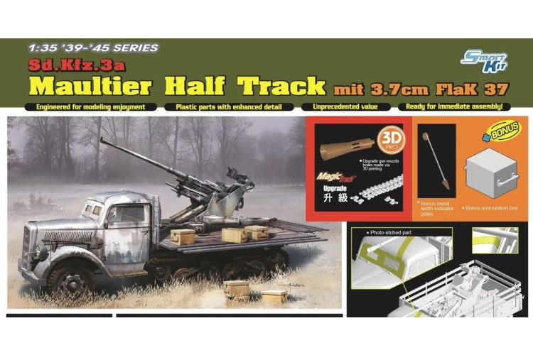 1:35 Dragon 6788 Sd.Kfz.3a Maultier Half Track with 3.7cm Flak 37 - Drg6788 1 - DRG6788
