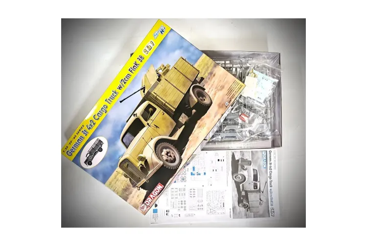 1:35 Dragon 6828 Opel Blitz - German 3t 4x2 Cargo Truck w/2cm FlaK 38 - 2 Build Options - Drg6828 2 - DRG6828