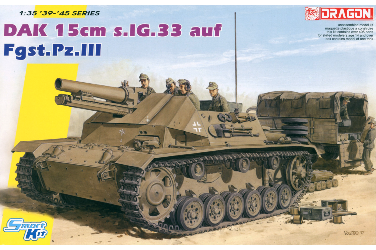 1:35 Dragon 6904 DAK s.IG.33 op Fahrgestell Pz.Kpfw. III WWII - Duitse Zelfrijdende Artillerie - Drg6904 2 - DRG6904