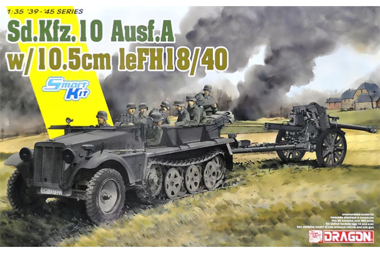 1:35 Dragon 6939 Sd.Kfz.10 Ausf.A + 10.5cm le.FH.18/40 - Drg6939 1 - DRG6939