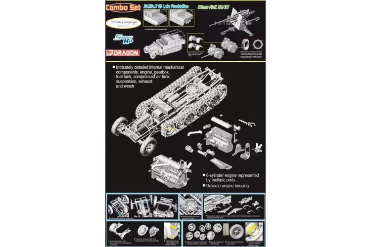 1:35 Dragon 6971 Sd.Kfz. 7 Late Production with 8.8cm FlaK 36/37 - Drg6971 3 - DRG6971