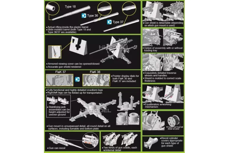 1:35 Dragon 6971 Sd.Kfz. 7 Late Production with 8.8cm FlaK 36/37 - Drg6971 4 - DRG6971