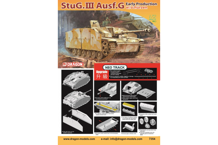 1:72 Dragon 7354 StuG III Ausf. G early production w/ Sch&uuml;rzen - Neo Tracks - Drg7354 - DRG7354
