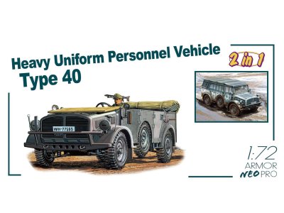 1:72 Dragon 7379 Heavy Uniform Personnel Vehicle Typ 40 - 2-in-1 Set WWII - Duits Militair Voertuig - Drg7379 1 - DRG7379