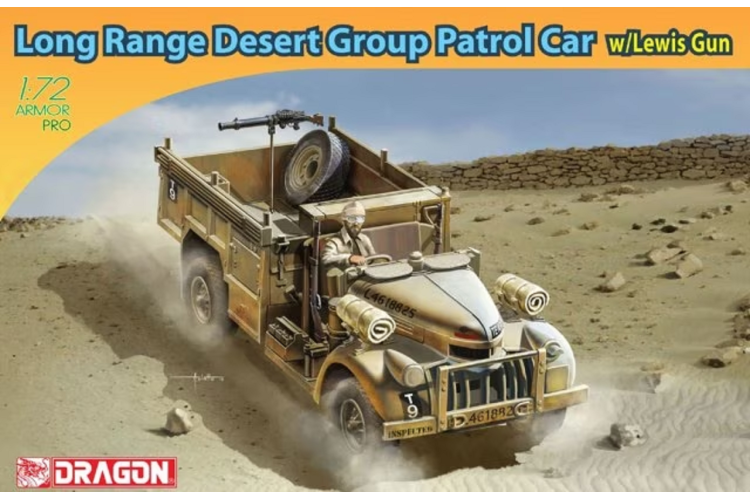 1:72 Dragon 7439 Long Range Desert Group Chevrolet 30 cwt Patrol Car w/Lewis Gun - Drg7439 - DRG7439