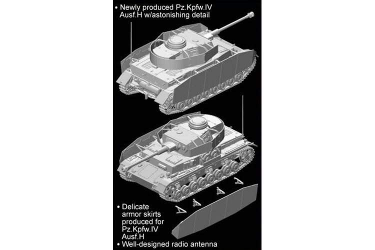 1:72 Dragon 7497 Panzerkampfwagen IV - Pz.Kpfw. IV Ausf. H w/Sch&uuml;rzen - Drg7497 2 - DRG7497