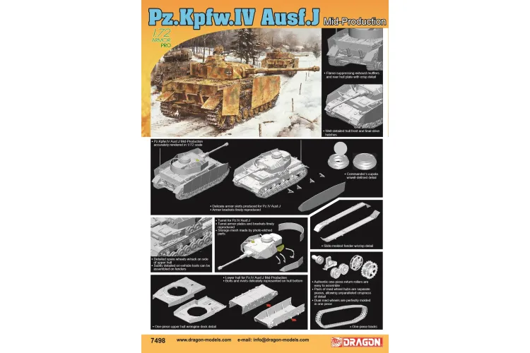 1:72 Dragon 7498 Panzerkampfwagen IV - Pz.Kpfw. IV Ausf. J - Mid Productie - Tank - Drg7498 2 1 - DRG7498