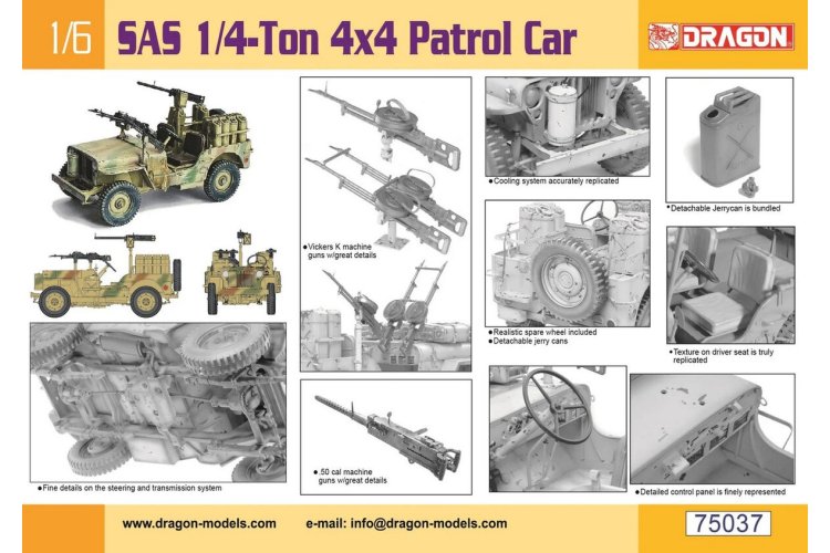 1:6 Dragon 75037 SAS Desert 1/4-Ton Patrol Jeep WWII - Drg75037 2 - DRG75037