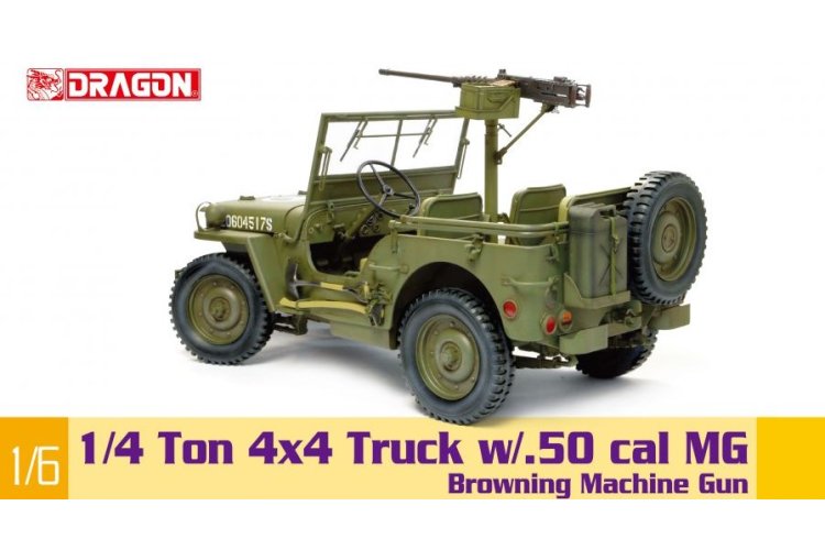 1:6 Dragon 75052 1/4-Ton 4x4 Truck w/M2 .50-cal Machine Gun - Drg75052 - DRG75052