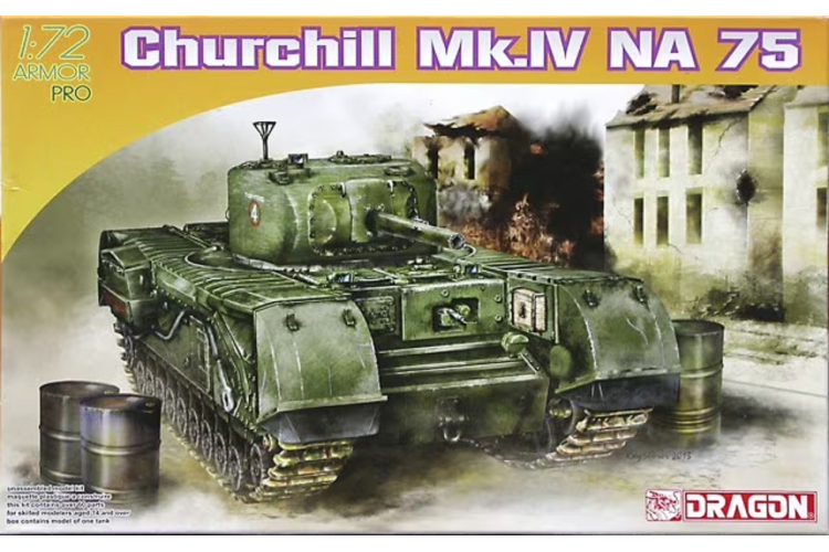 1:72 Dragon 7507 Churchill Mk.IV NA 75 Tank - Drg7507 - DRG7507