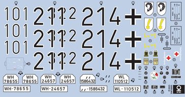 1:16 Das Werk 16005 Sd.Kfz. 251/1 Ausf. D Hanomag - Dw16005decals - DW16005