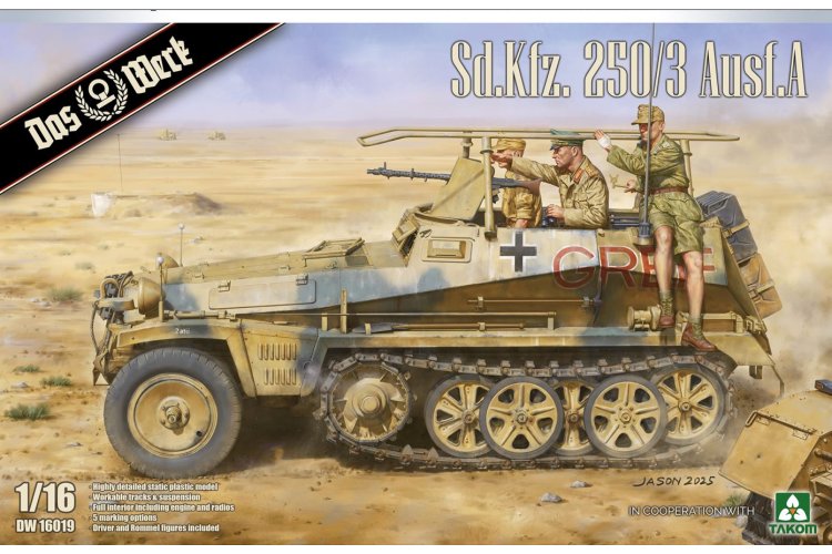 1:16 Das Werk 16019 Sd.Kfz. 250/3 Ausf. A WWII - Duits Gepantserd Militair Voertuig - Dw16019 1 - DW16019