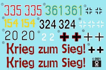 1:35 Das Werk 35019 Schwerer kleiner Panzerkampfwagen - Dw35019decals - DW35019