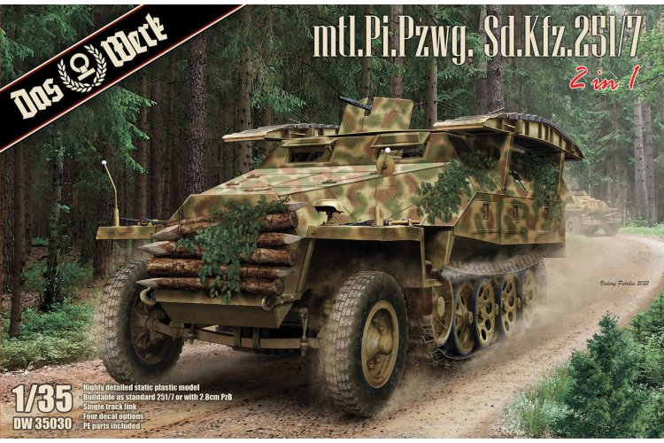 1:35 Das Werk 35030 Mtl. Pi. Pzwg. Sd.Kfz. 251/7 Ausf. D - 2 in 1 - Dw35030 3 - DW35030
