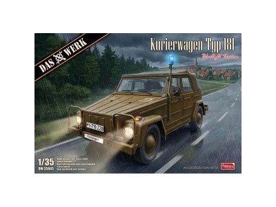 1:35 Das Werk 35045 Volkswagen Kurierwagen 181 Bluelight Version - Duits Hulpdienstvoertuig - Dw35045 1 - DW35045