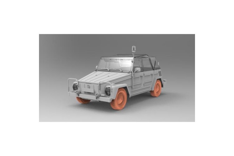 1:35 Das Werk 35045 Volkswagen Kurierwagen 181 Bluelight Version - German Emergency Service Vehicle - Dw35045 3 - DW35045