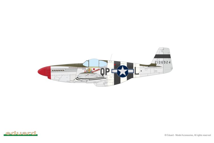 1:48 Eduard 11181 Overlord: D-Day Mustangs - P-51B Mustang Dual Combo - Edu11181 12 - EDU11181