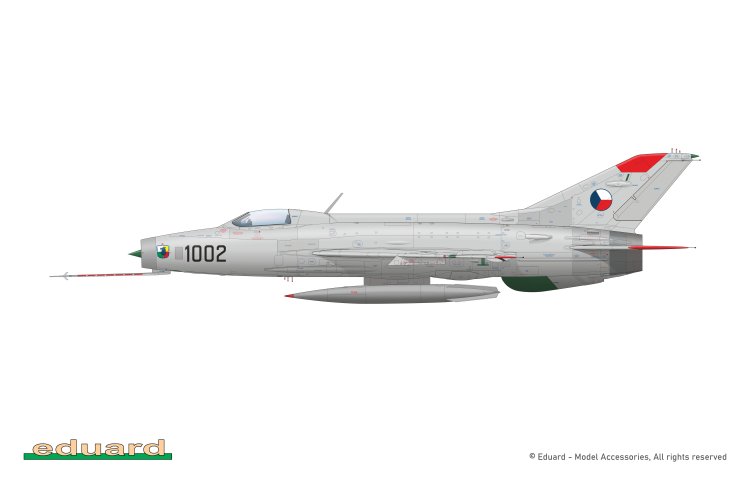 1:48 Eduard 11190 EFKA / MiG-21F-13 in Tsjechoslowaakse Dienst - Straaljager - Edu11190 23 - EDU11190