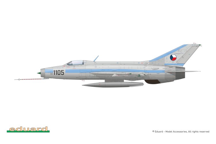 1:48 Eduard 11190 EFKA / MiG-21F-13 in Tsjechoslowaakse Dienst - Straaljager - Edu11190 27 - EDU11190