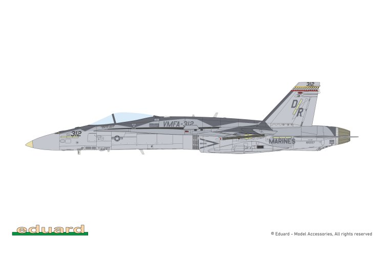 1:48 Eduard 11195 McDonnell Douglas F/A-18 Hornet Legacy - Limited Edition - Amerikaanse Straaljager - Edu11195 7 - EDU11195