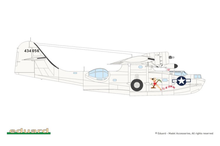 1:48 Eduard 11198 Consolidated PBY-5A Catalina WWII - Amerikaans Amfibievliegtuig - Edu11198 2 - EDU11198