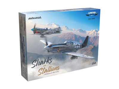 1:48 Eduard 11200 Sharks and Stallions P-40N Warhawk & P-51B/C Mustang WWII - 2 Amerikaanse Jachtvliegtuigen - Edu11200 1 - EDU11200