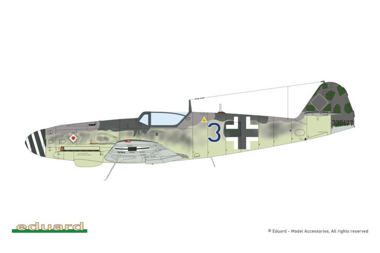 1:72 Eduard 2155 Kurf&uuml;rst - Messerschmitt Bf 109-4 - Dual Combo Limited Edition - 2 Opties - Duits Vliegtuig - Edu2155 9 - EDU2155