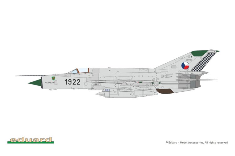 1:72 Eduard 2156 ERKA MiG-21R v Československu - Tsjechoslowaakse Straaljager - Edu2156 2 - EDU2156