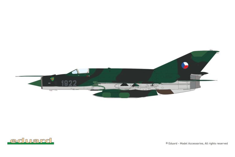 1:72 Eduard 2156 ERKA MiG-21R v Československu - Tsjechoslowaakse Straaljager - Edu2156 5 - EDU2156
