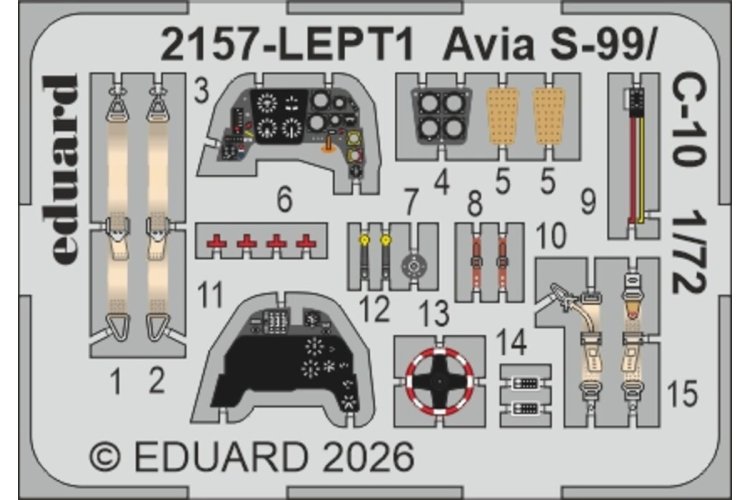 1:72 Eduard 2157 Avia S-99/C-10 - Limited Edition - Tsjechoslowaaks Jachtvliegtuig - Edu2157 7 - EDU2157