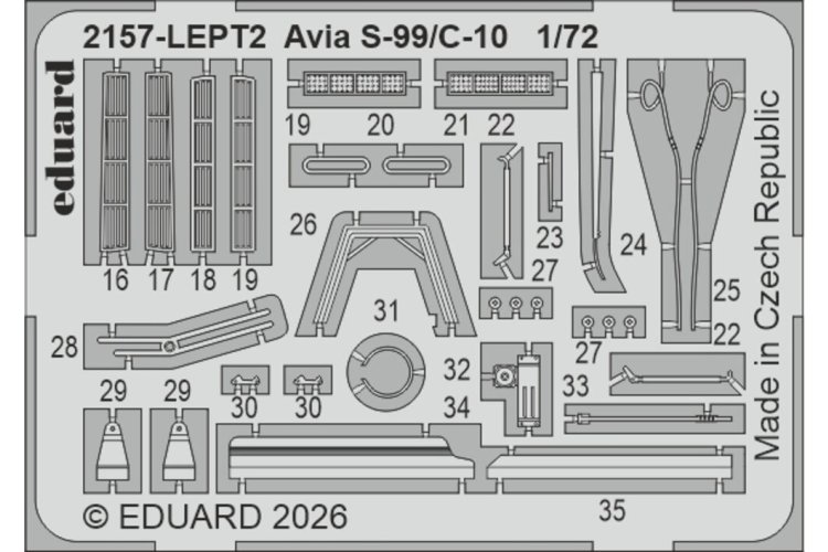 1:72 Eduard 2157 Avia S-99/C-10 - Limited Edition - Tsjechoslowaaks Jachtvliegtuig - Edu2157 8 - EDU2157