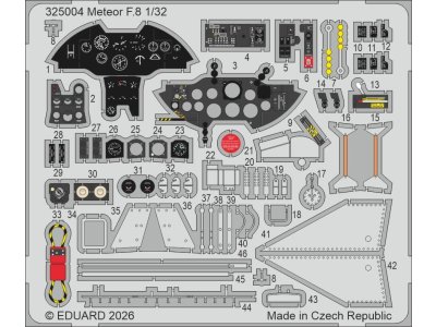 1:32 Eduard 325004 Accessories Set for Gloster Meteor F.8 - Revell - Edu325004 xs 1 - EDU325004-XS