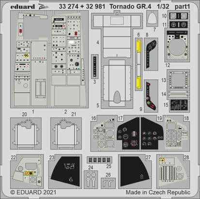 1:32 Eduard 32981 Tornado GR.4 interior for Italeri - Edu32981 xs 1 - EDU32981-XS