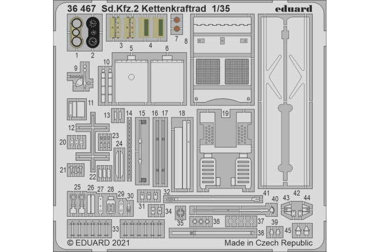 1:35 Eduard 36467 Accessoires for Sd.Kfz.2 Kettenkraftrad - Tamiya - Edu36467 xs - EDU36467-XS