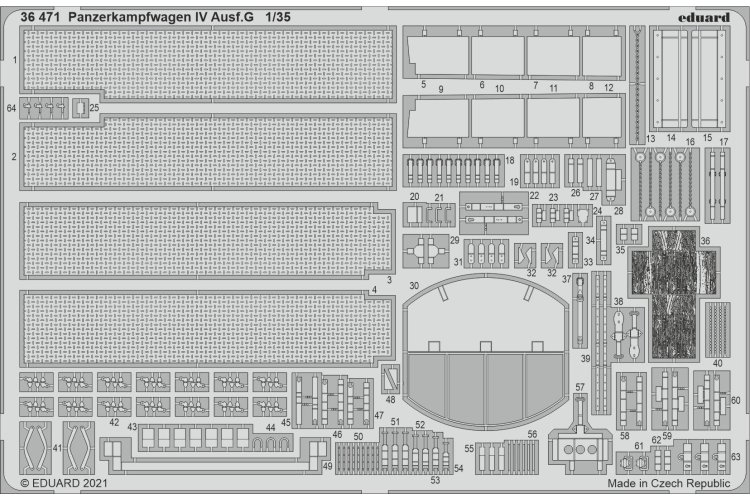 1:35 Eduard 36471 Accessoires for Panzerkampfwagen IV Ausf.G - Tamiya - Edu36471 xs - EDU36471-XS