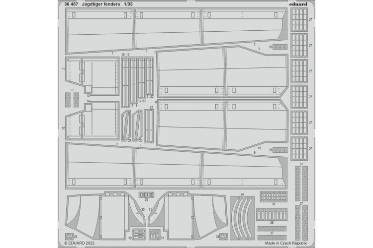 1:35 Eduard 36487 Fenders Jagdtiger - Hobby Boss - Edu36487 z1 1 - EDU36487-XS