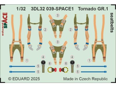 1:32 Eduard 3DL32039 Space - Veiligheidsgordels voor Tornado GR.1 - Italeri - Edu3dl32039 xs 1 - EDU3DL32039-XS